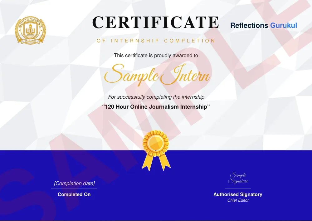 Sample completion certificate